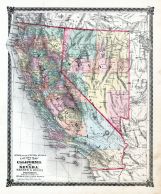 County Map of California and Nevada, La Salle County 1876